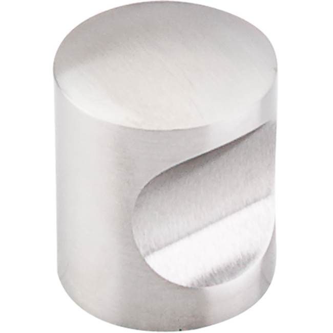 Top Knobs Indent Knob 1 Inch Brushed Stainless Steel