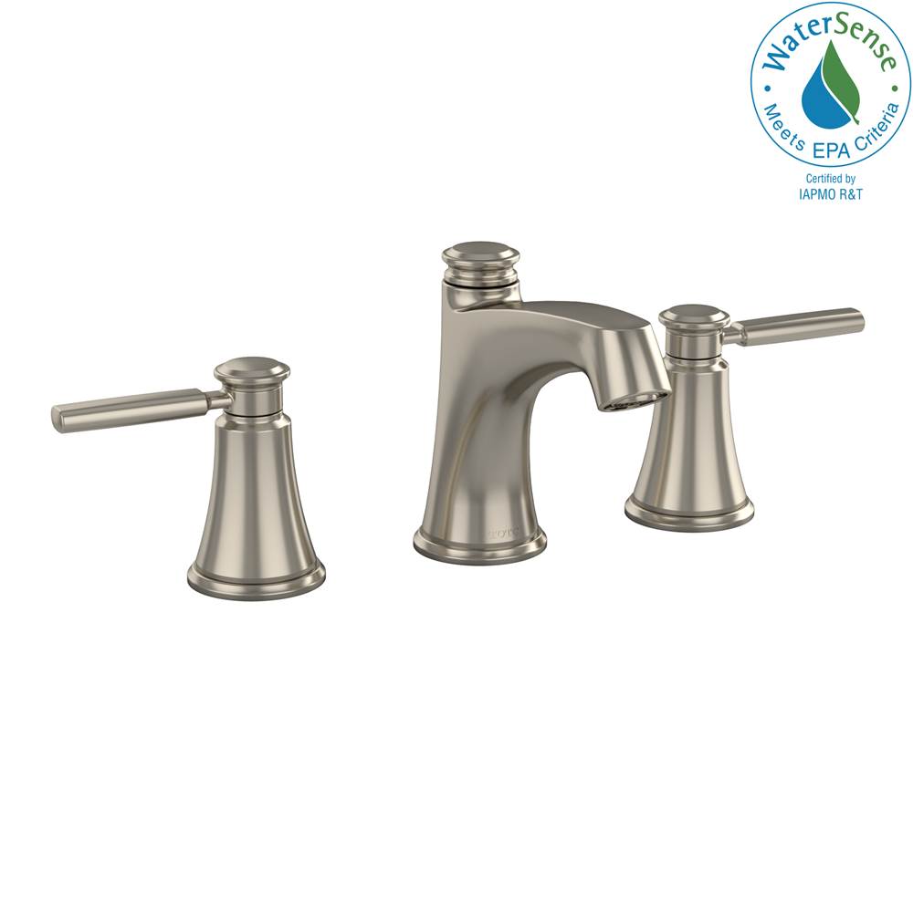 TOTO TOTO Keane Two Handle Widespread 1.5 GPM Bathroom Sink Faucet, Brushed Nickel - TL211DDRNo.BN