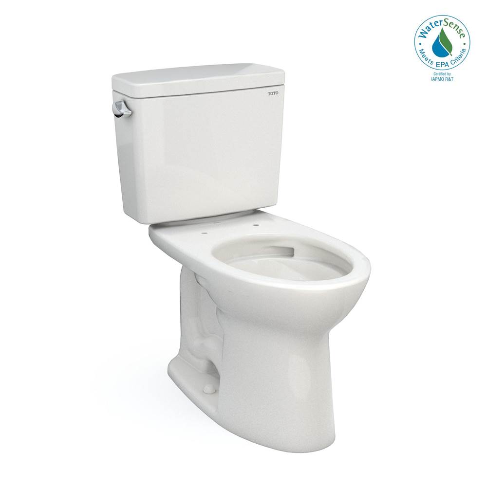 TOTO Toto® Drake® Two-Piece Elongated 1.28 Gpf Universal Height Tornado Flush® Toilet With Cefiontect®, Colonial White