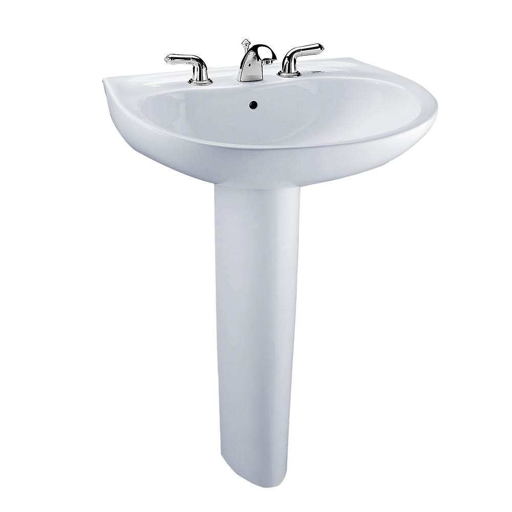TOTO Toto® Prominence® Oval Basin Pedestal Bathroom Sink With Cefiontect™ For Single Hole Faucets, Bone
