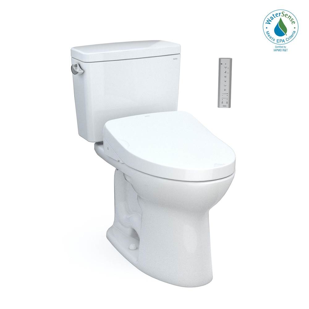 TOTO Toto® Drake® Washlet®+ Two-Piece Elongated 1.28 Gpf Tornado Flush® Toilet With S550E Bidet Seat, Cotton White