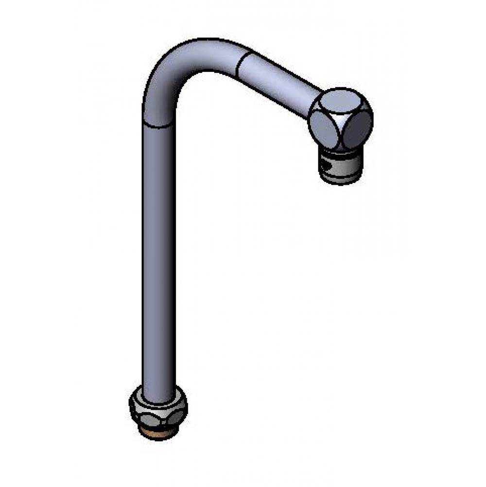 T&S Brass B-2386 High-Arc Swivel Gooseneck with Cube Style Aerator Outlet (2.2 GPM)