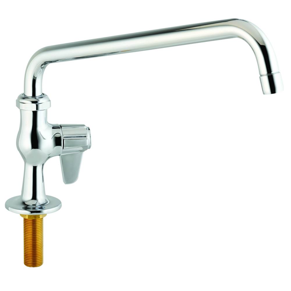 T&S Brass Equip Faucet, Single Hole / Single Temp, 18'' Swing Nozzle, Laminar Outlet, Lever Handles