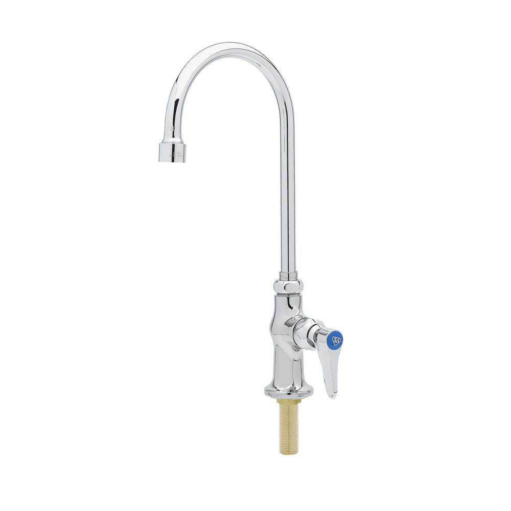 T&S Brass Single Pantry Faucet, Swivel/Rigid Gooseneck, VR Aerator/Handle, Anti-Rotation Pins