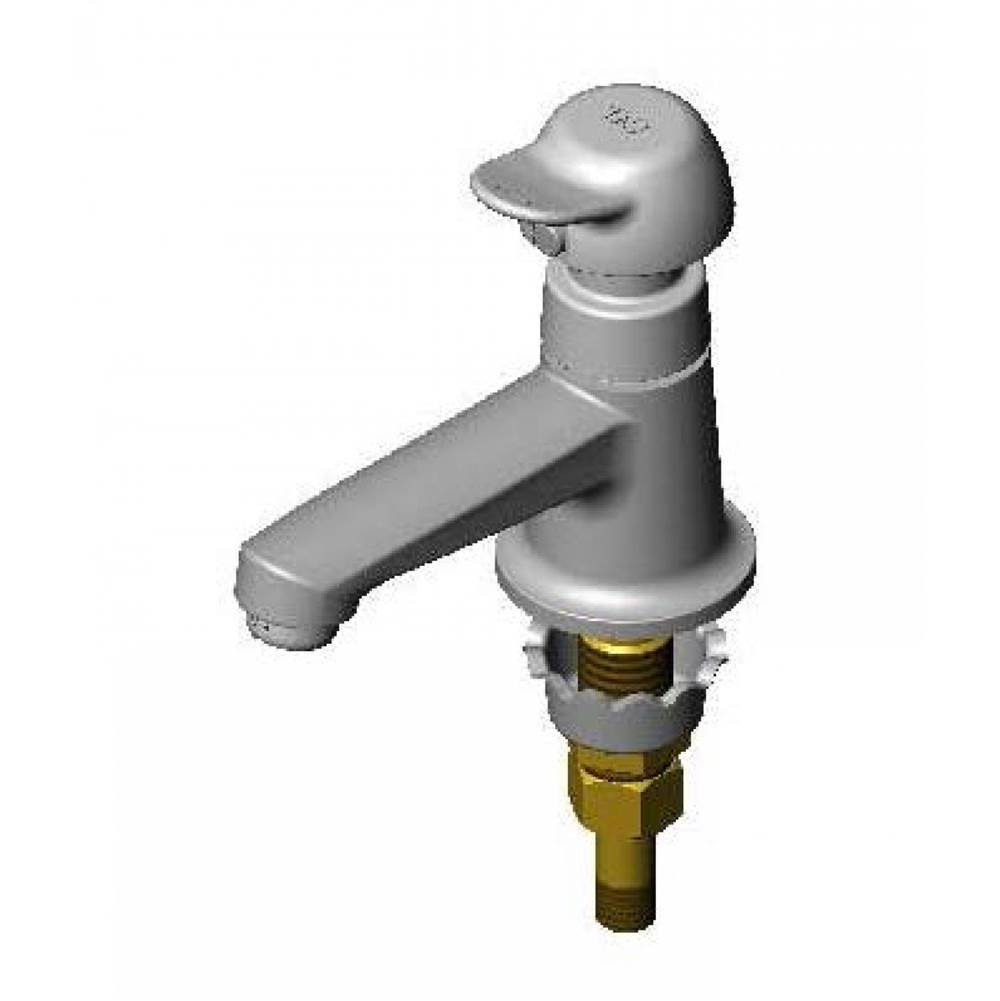 T&S Brass Sill Faucet, Pivot-Action Metering, 0.5 GPM VR Non-Aerated Outlet, 1/2'' NPSM Male Inlet