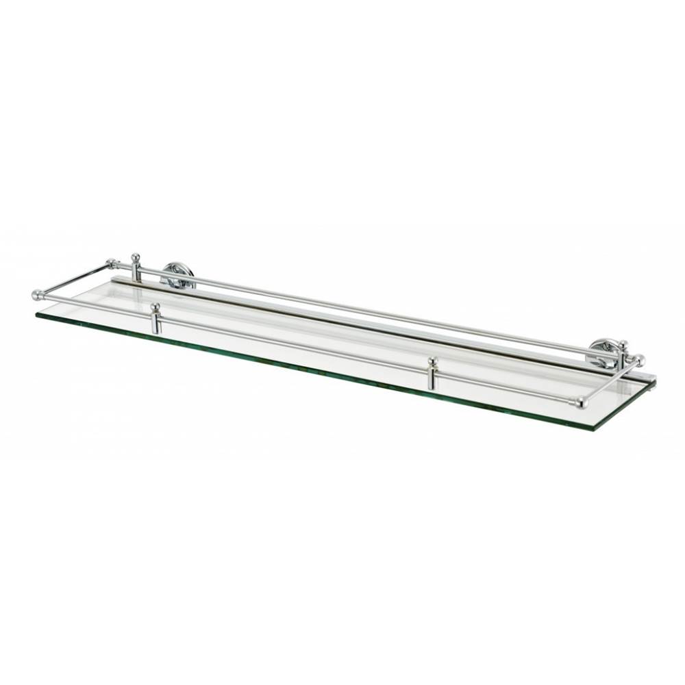 The Sterlingham Company Ltd 24'' Glass Shelf With Lif T Rail With Exposed Screws