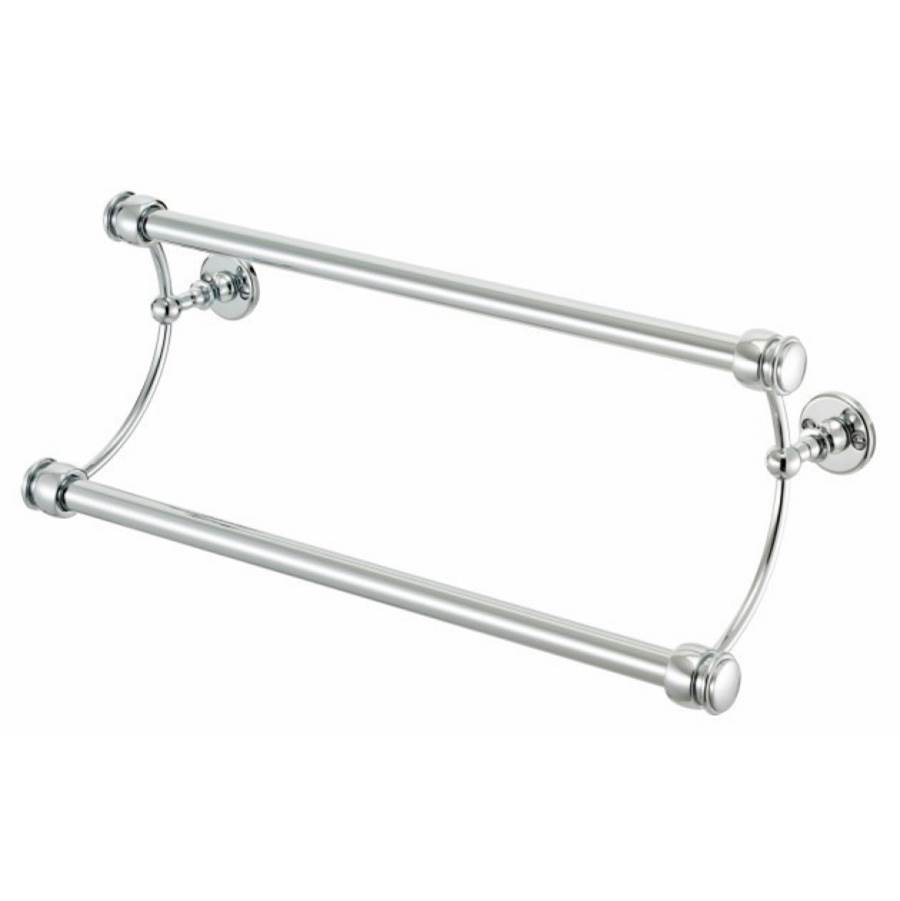 The Sterlingham Company Ltd 18'' Curved Double Metal Towel Bar With Exposed Screws (Overall)