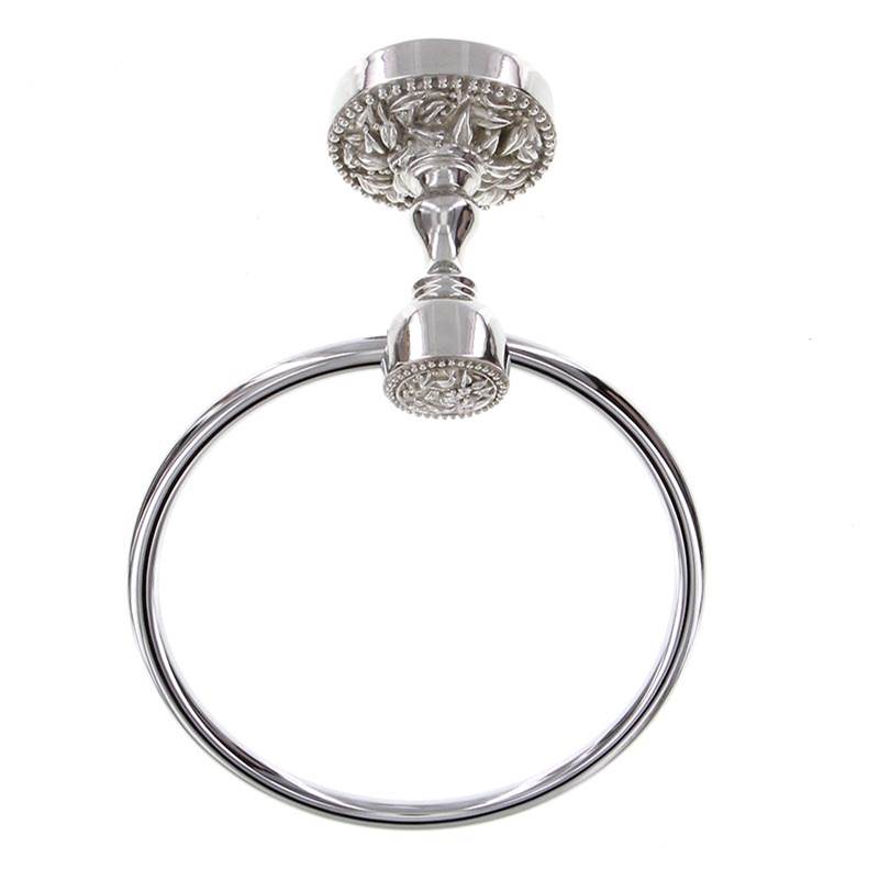 Vicenza Designs San Michele, Towel Ring, Polished Silver