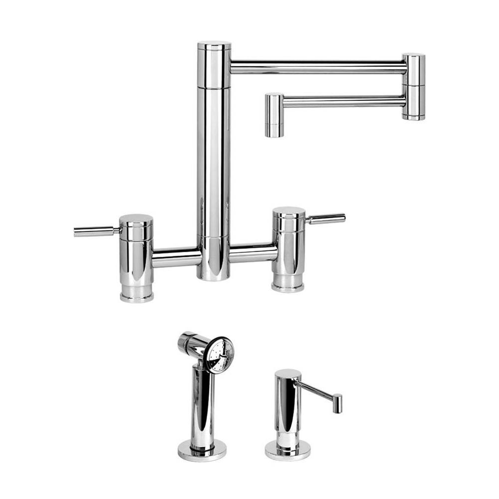 Waterstone Waterstone Hunley Bridge Faucet - 18'' Articulated Spout - 2pc. Suite