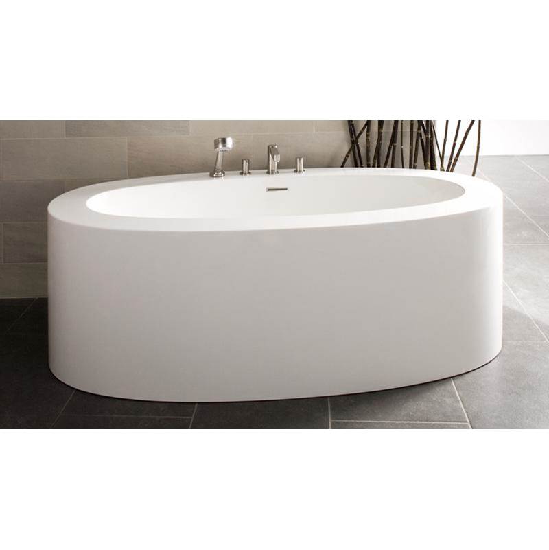 WETSTYLE Ove Bath 72 X 36 X 24 - Fs - Built In Pc O/F & Drain - White True High Gloss