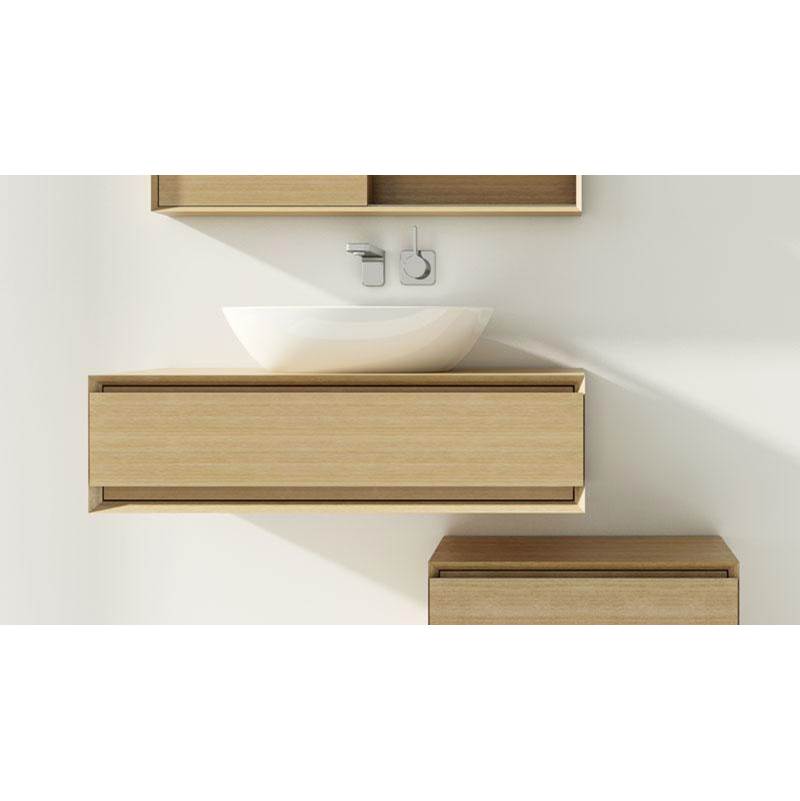 WETSTYLE Furniture ''M Metro'' - Vanity Wall-Mount 36 X 10 - 18 Depth - Lacquer Wetmar White High Gloss