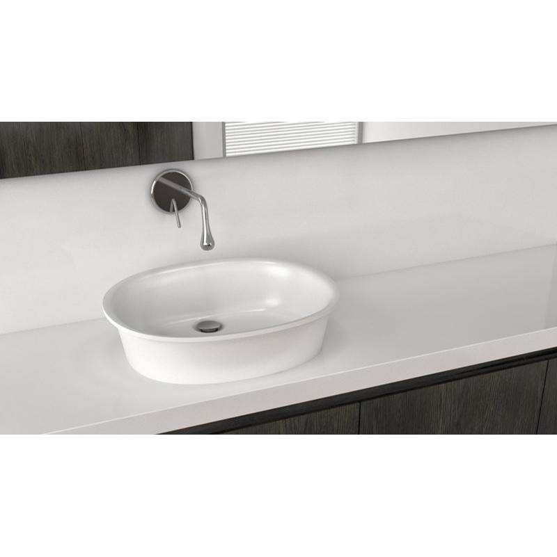 WETSTYLE Lav - Tulip - 21 X 15 X 4 - Above Mount Vessel - Mb O/F - White Dual