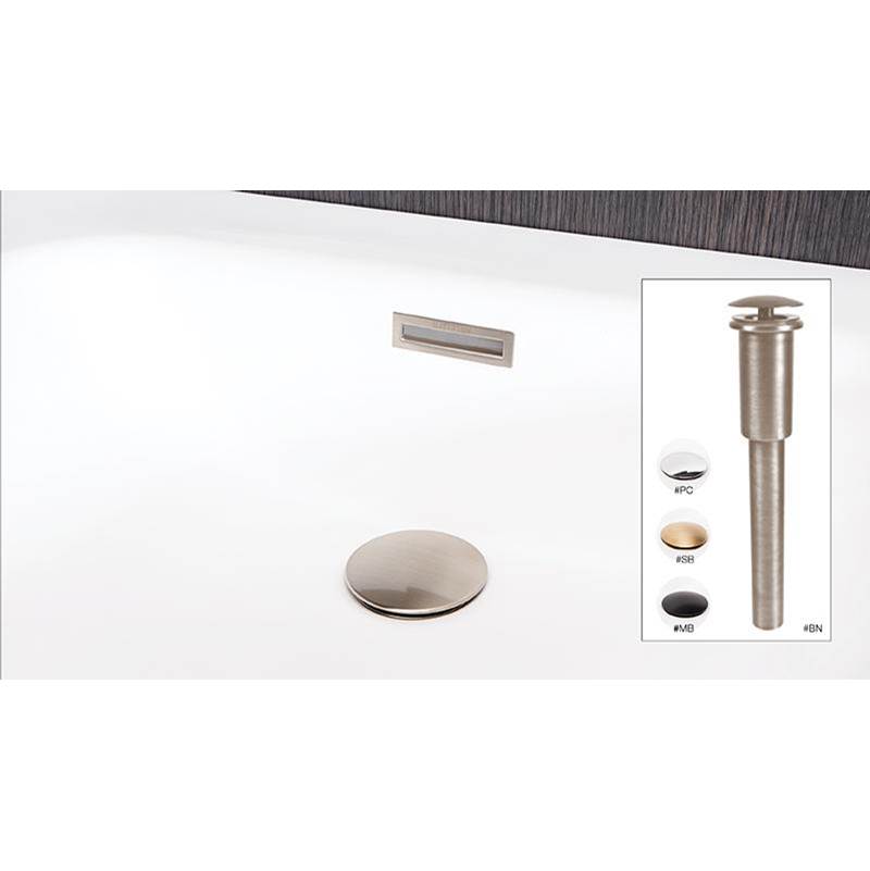 WETSTYLE Dome Style Lav Drain With O/F - Pc - Matte Black