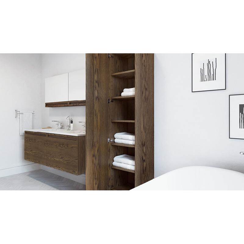 WETSTYLE Furniture Element Rafine - Linen Cabinet 16 X 66 - Walnut Natural