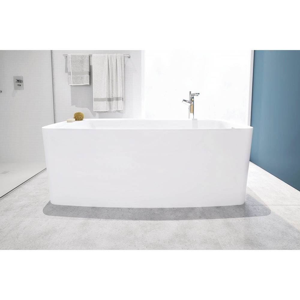 WETSTYLE Lab Bath 66 X 30 X 24 - Fs - Built In Nt O/F & Pc Drain - White True High Gloss