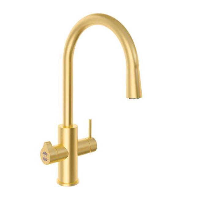 Zip Water HydroTap Boiling, Chilled, Sparkling for Residential and Small Commercial applications with Celsius All-In-One Tap and Faucet - Brushed Gold