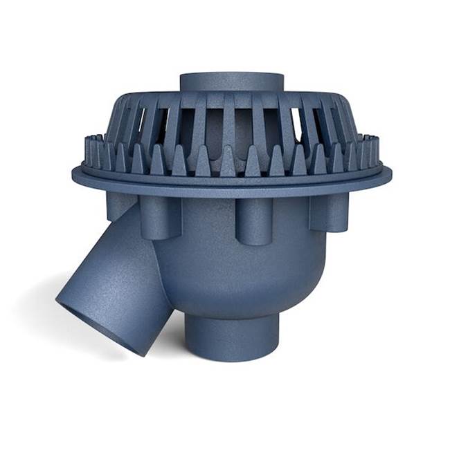 Zurn Industries 100C3-USA CI Bi- Functional Roof Drain w/ 3''NH Connections and Overflow Dome